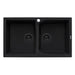 Ruvati 34 x 20" epiGranite Dual-Mount Granite Composite Double Bowl Kitchen Sink
