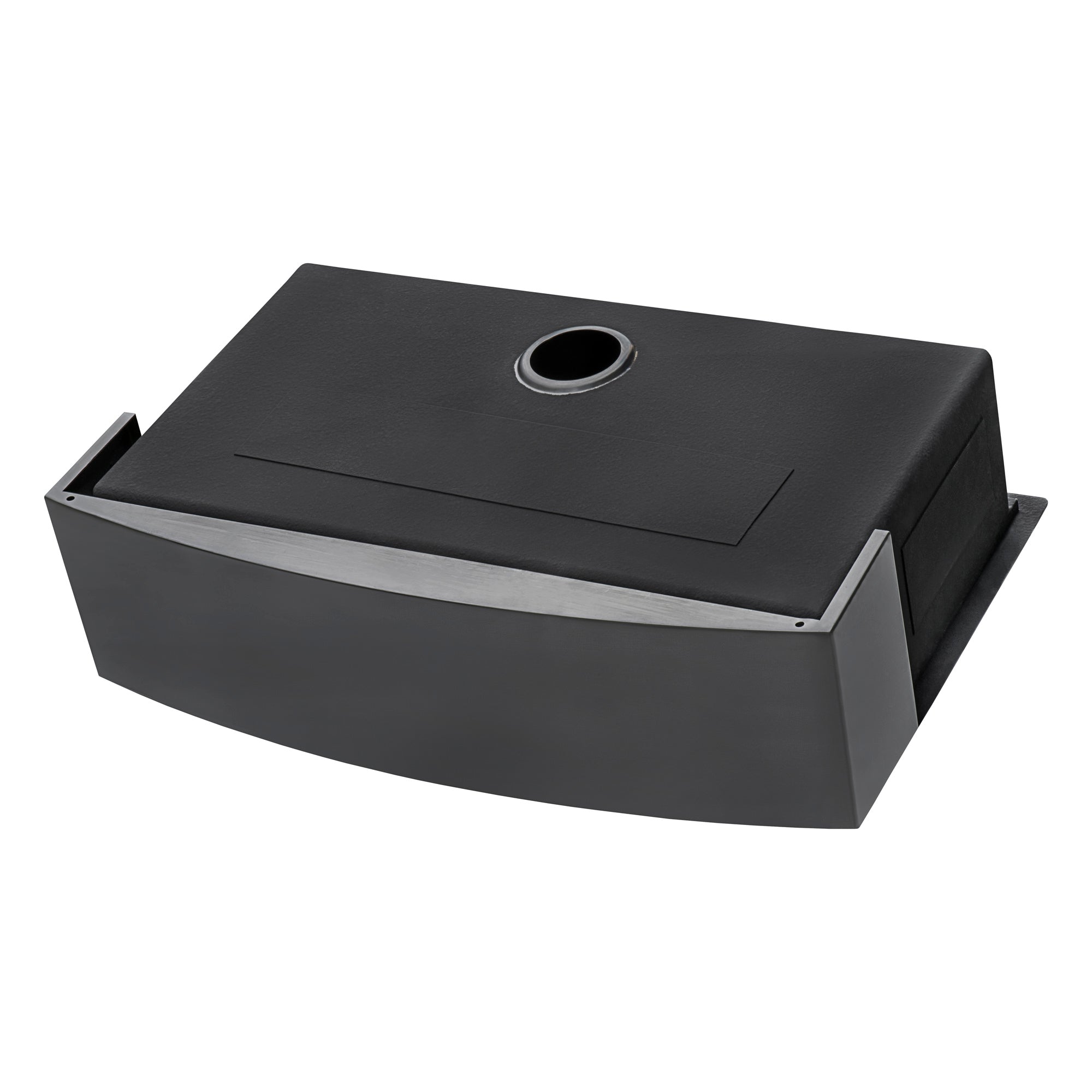 Ruvati 36" Gunmetal Workstation Apron Front Stainless Steel Kitchen Sink