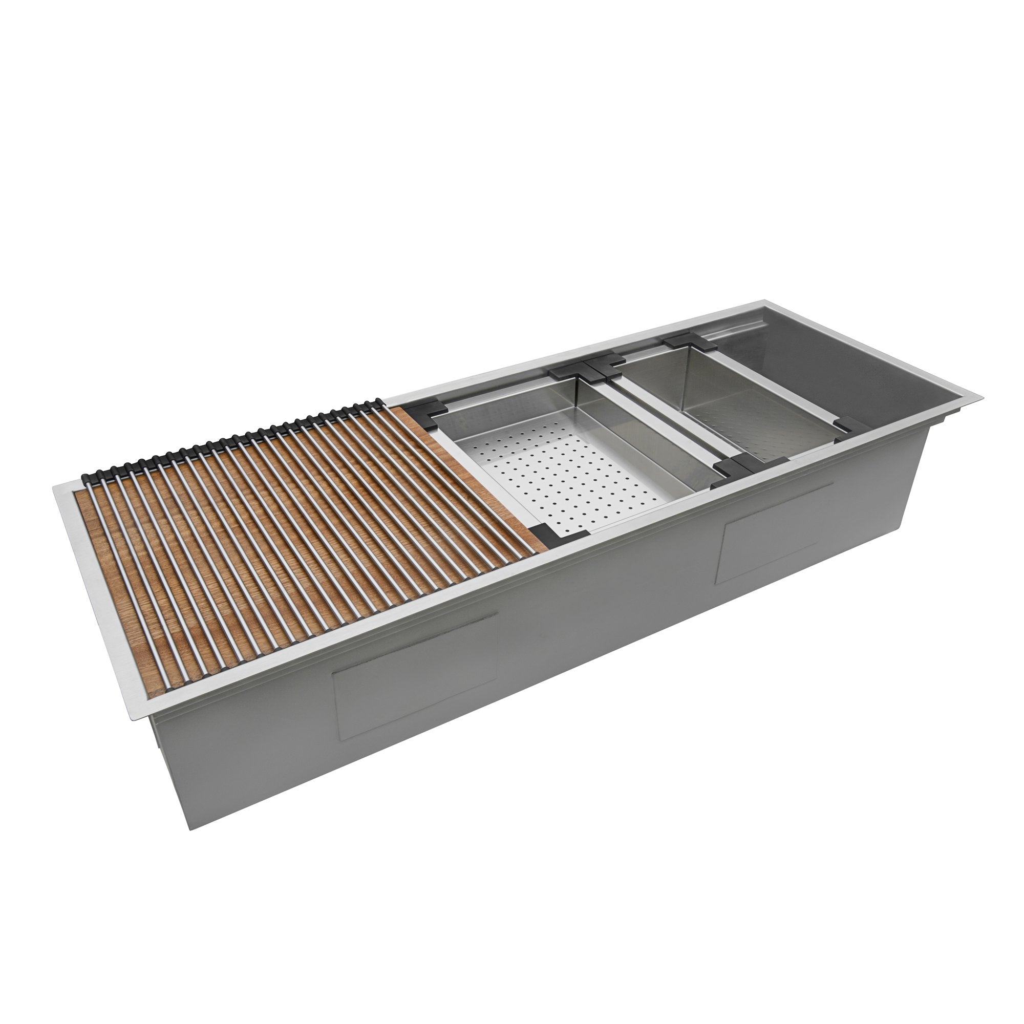 Ruvati 45" Undermount 16 Gauge Stainless Steel Workstation Sink