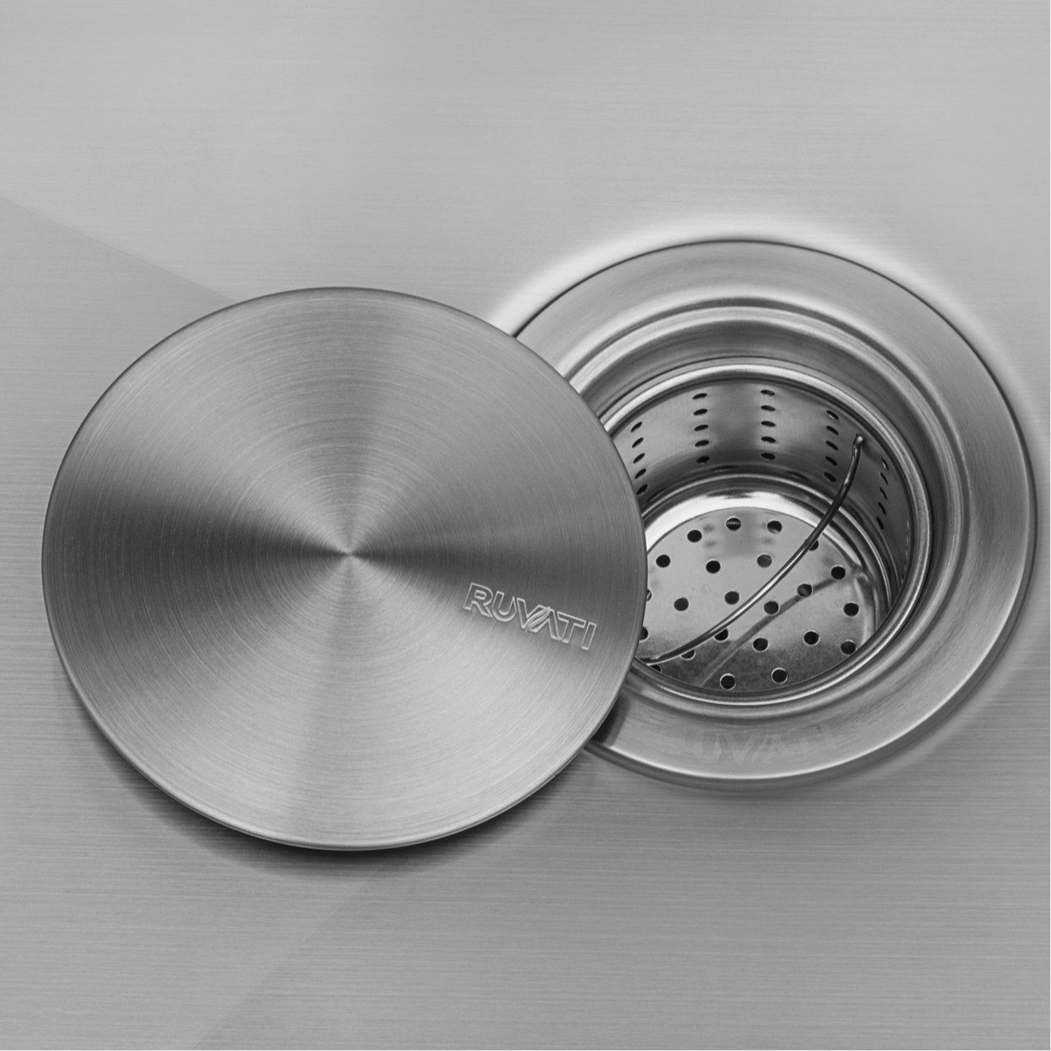 Ruvati Drain Cover for Kitchen Sink and Garbage Disposal in Brushed Stainless Steel  RVA1035