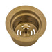 Ruvati Extended Garbage Disposal Flange with Deep Basket Strainer in Matte Gold RVA1049GG