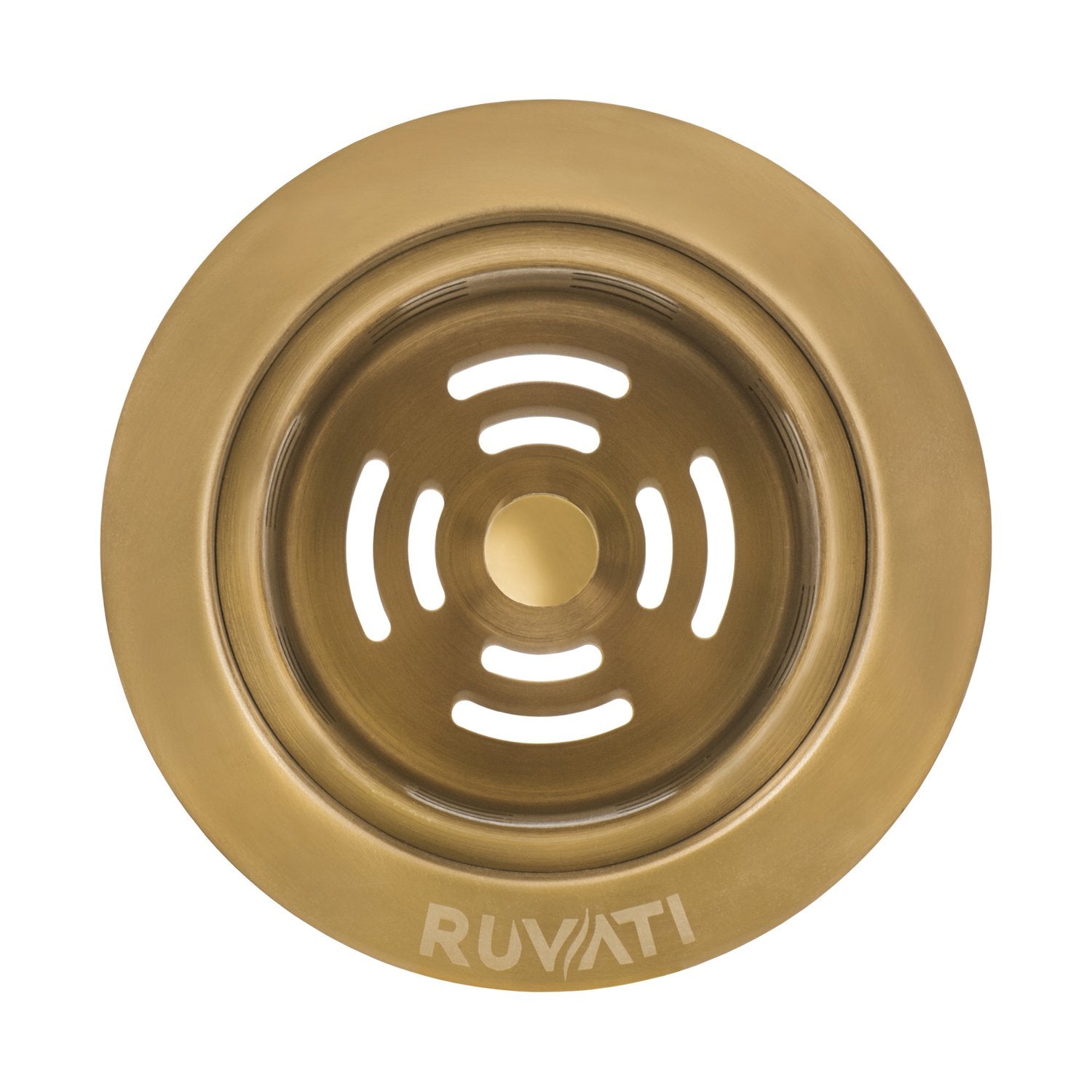 Ruvati Extended Garbage Disposal Flange with Deep Basket Strainer in Matte Gold RVA1049GG