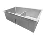 Ruvati Low-Divide Undermount Tight Radius 50/50 Double Bowl 16 Gauge Stainless Steel Kitchen Sink