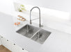 Ruvati Low-Divide Undermount Tight Radius 50/50 Double Bowl 16 Gauge Stainless Steel Kitchen Sink