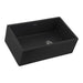 Ruvati Matte Black 30" Fireclay Farmhouse Offset Drain Single Bowl Kitchen Sink
