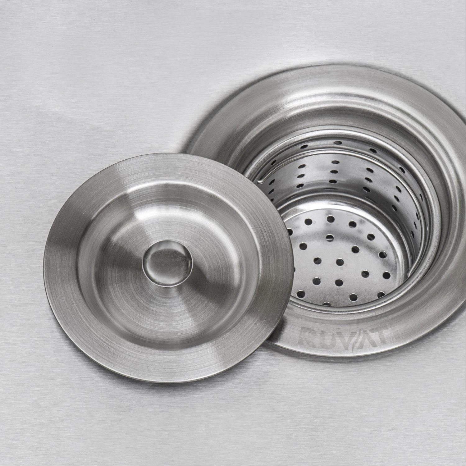 Ruvati RVA1025 Kitchen Sink Basket Strainer in Stainless Steel
