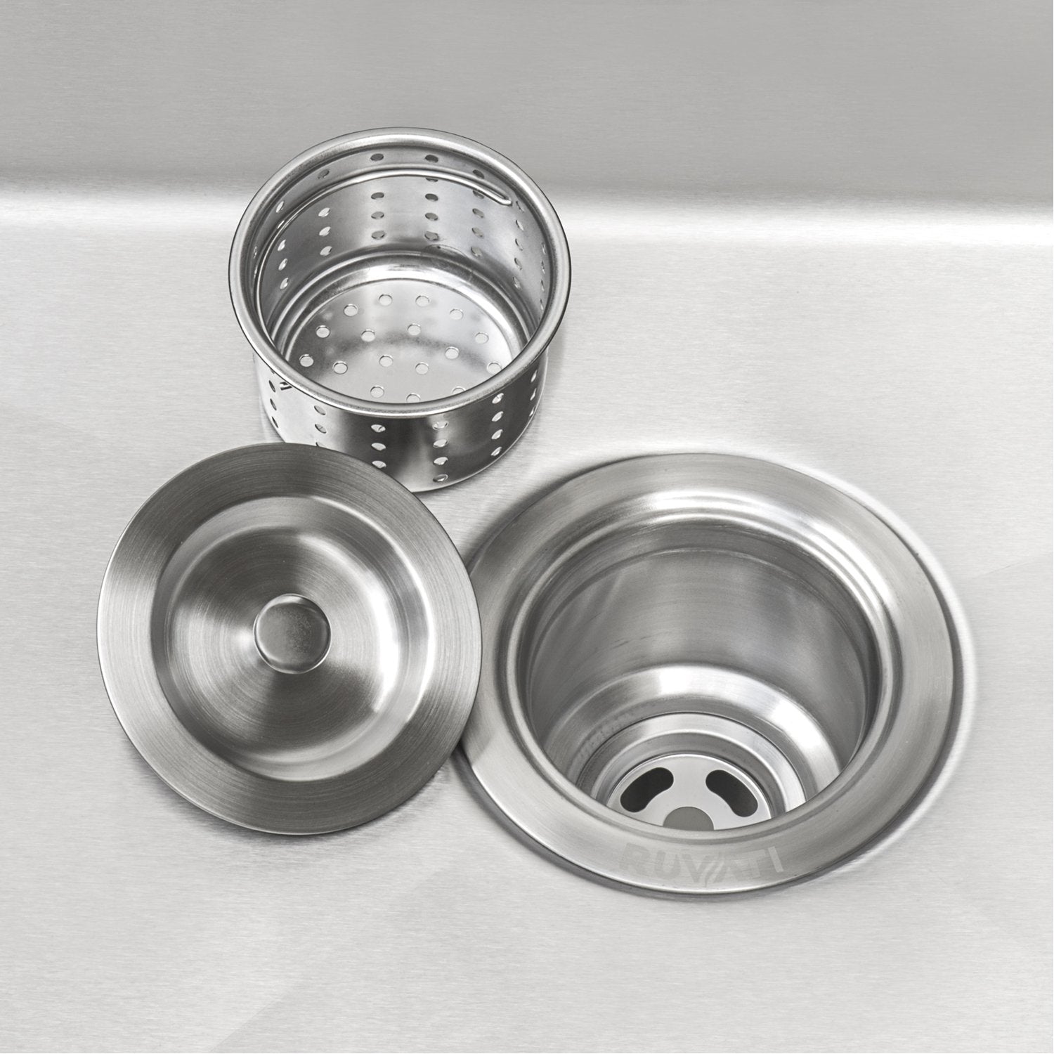 Ruvati RVA1025 Kitchen Sink Basket Strainer in Stainless Steel
