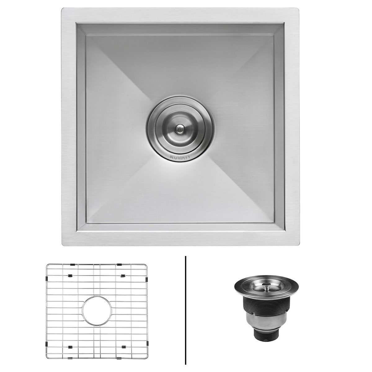 Ruvati RVH7113 13 x 15" Undermount 16 Gauge Zero Radius Stainless Steel Single Bowl Bar Prep Kitchen Sink