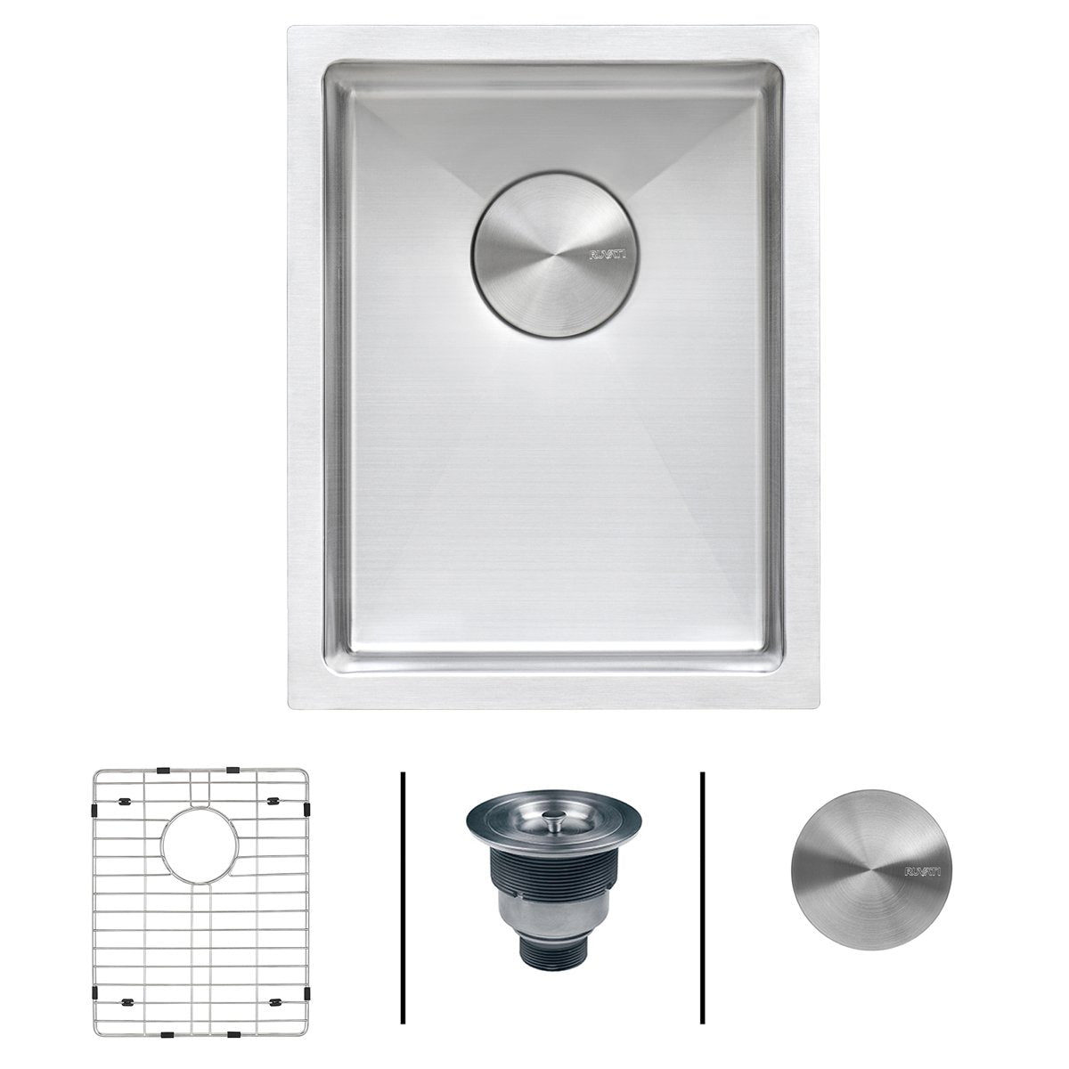 Ruvati RVH7116 16 x 18" Undermount Bar Prep Tight Radius 16 Gauge Stainless Steel Single Bowl Kitchen Sink