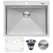 Ruvati RVH8008 28" Drop-in Tight Radius Topmount 16 Gauge Stainless Steel Single Bowl Kitchen Sink
