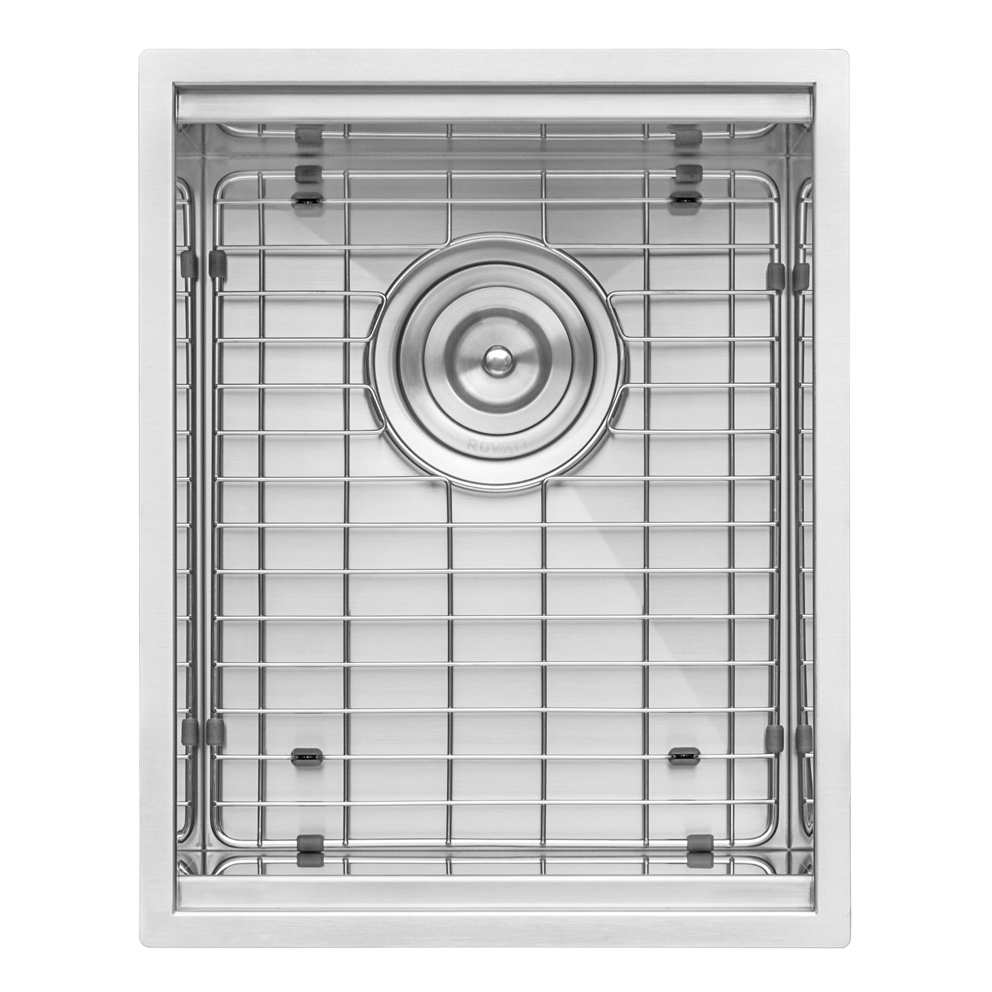 Ruvati RVH8304 15" Workstation Ledge Undermount 16 Gauge Stainless Steel Single Bowl Bar Prep Sink