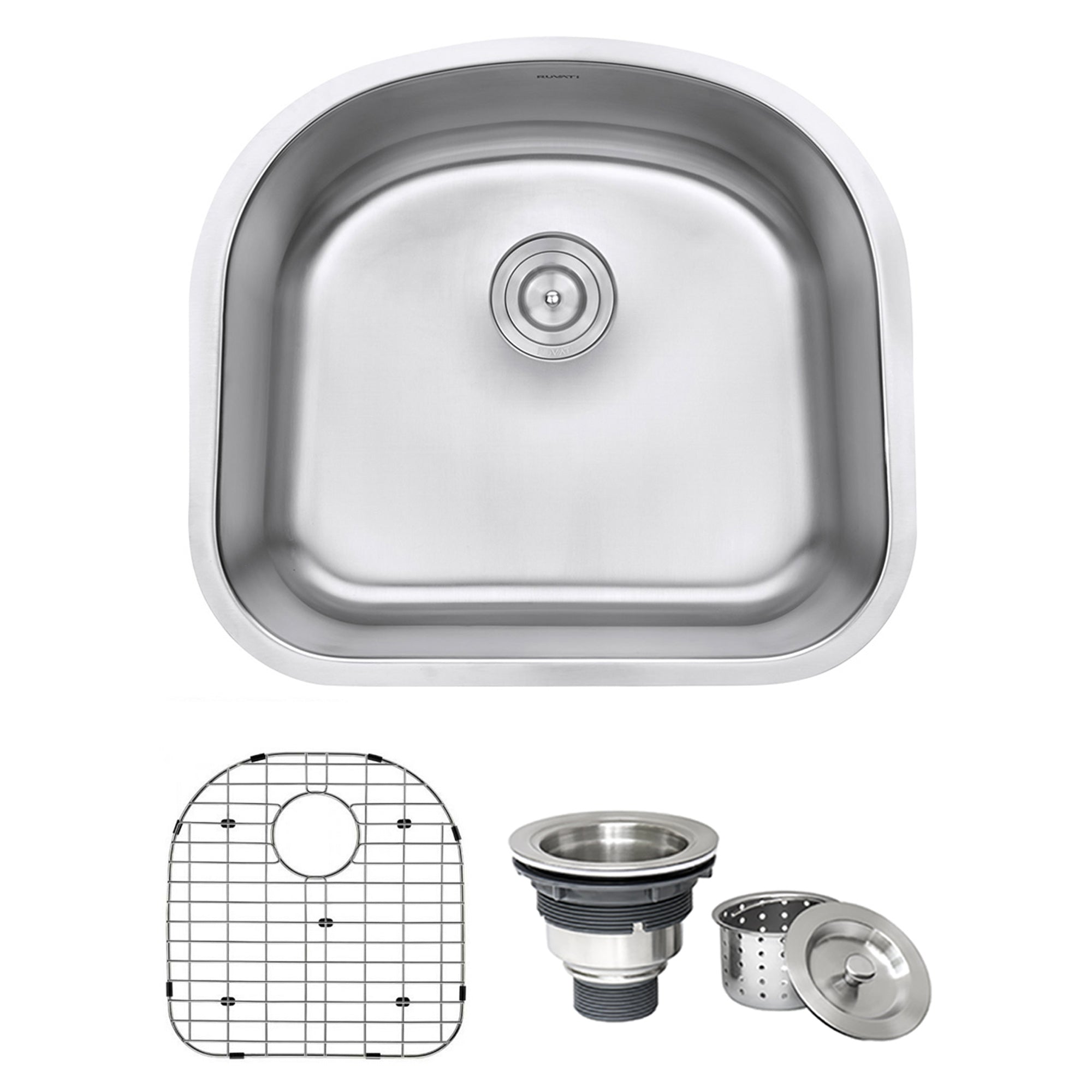 Ruvati RVM4120 Undermount 16 Gauge 23" Single Bowl Kitchen Sink