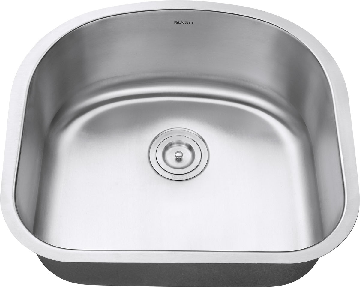 Ruvati RVM4120 Undermount 16 Gauge 23" Single Bowl Kitchen Sink