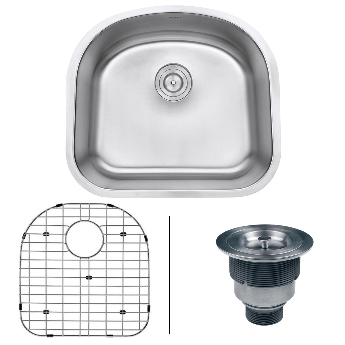 Ruvati RVM4120 Undermount 16 Gauge 23" Single Bowl Kitchen Sink