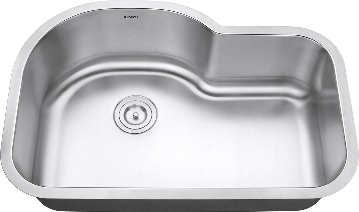 Ruvati RVM4700 32" Undermount 16 Gauge Single Bowl Kitchen Sink