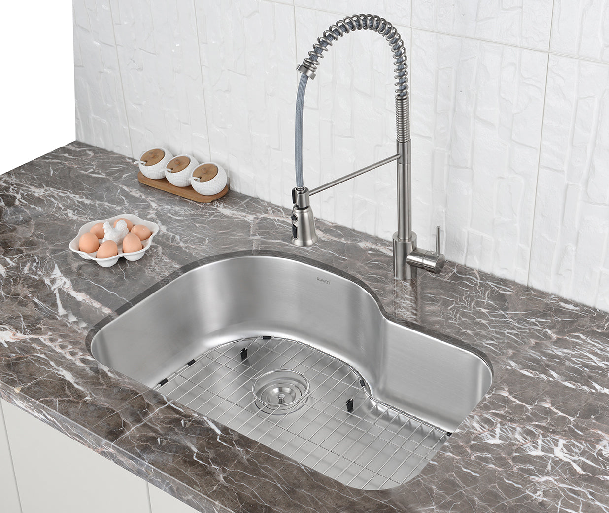 Ruvati RVM4700 32" Undermount 16 Gauge Single Bowl Kitchen Sink