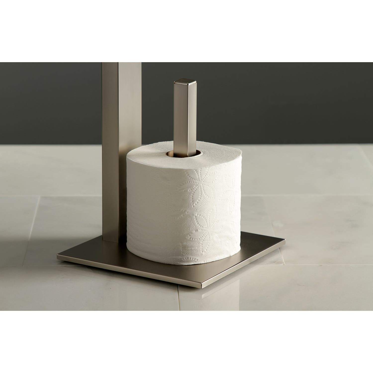 Kingston Brass Edenscape Freestanding Toilet Paper Holder with Storage Shelf