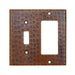 Premier Copper Products Copper Combination Switchplate, 1 Hole Single Toggle Switch and Ground Fault/Rocker GFI Cover-DirectSinks