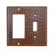 Premier Copper Products Copper Combination Switchplate, 1 Hole Single Toggle Switch and Ground Fault/Rocker GFI Cover-DirectSinks