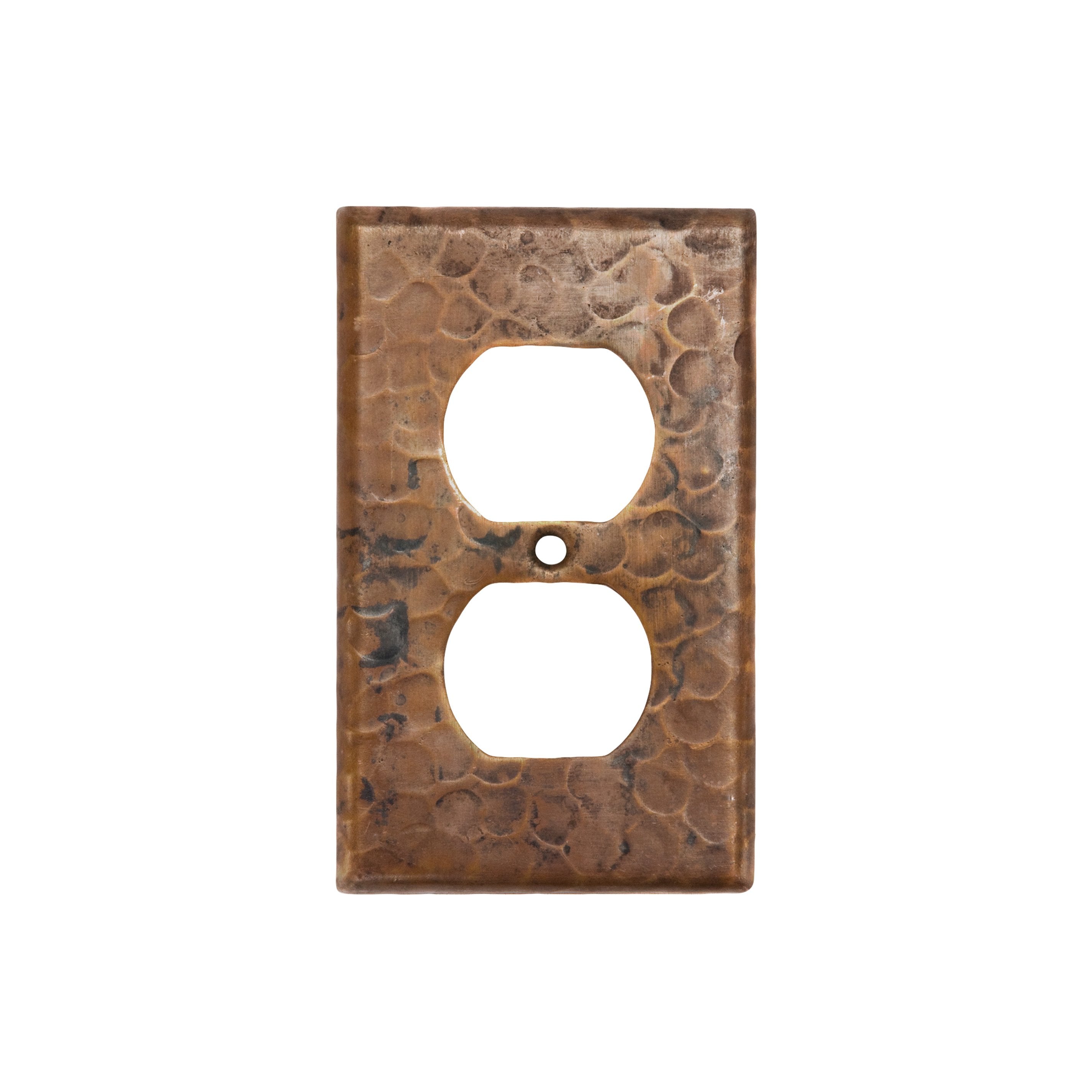 Premier Copper Products Copper Switchplate Single Duplex, 2 Hole Outlet Cover - Quantity 4-DirectSinks