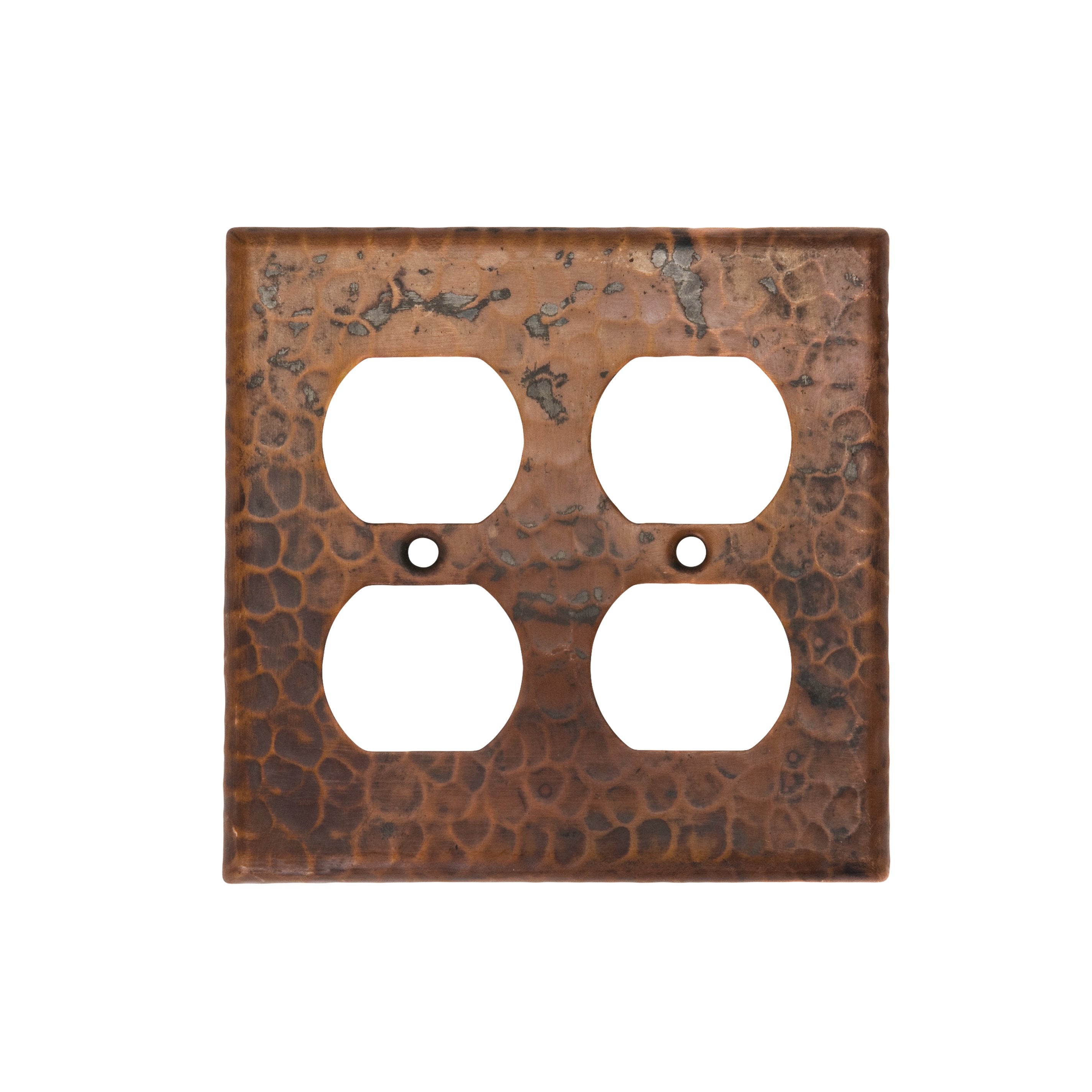 Premier Copper Products Copper Switchplate Double Duplex, 4 Hole Outlet Cover-DirectSinks