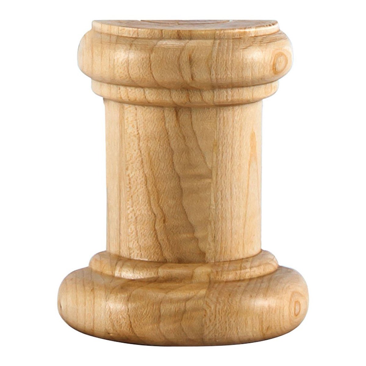 Hardware Resources 2-1/2" x 1-1/4" x 3" Rubberwood Traditional Spool Splice-DirectSinks