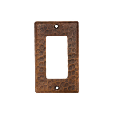 Premier Copper Products Copper Single Ground Fault/Rocker GFI Switchplate Cover-DirectSinks