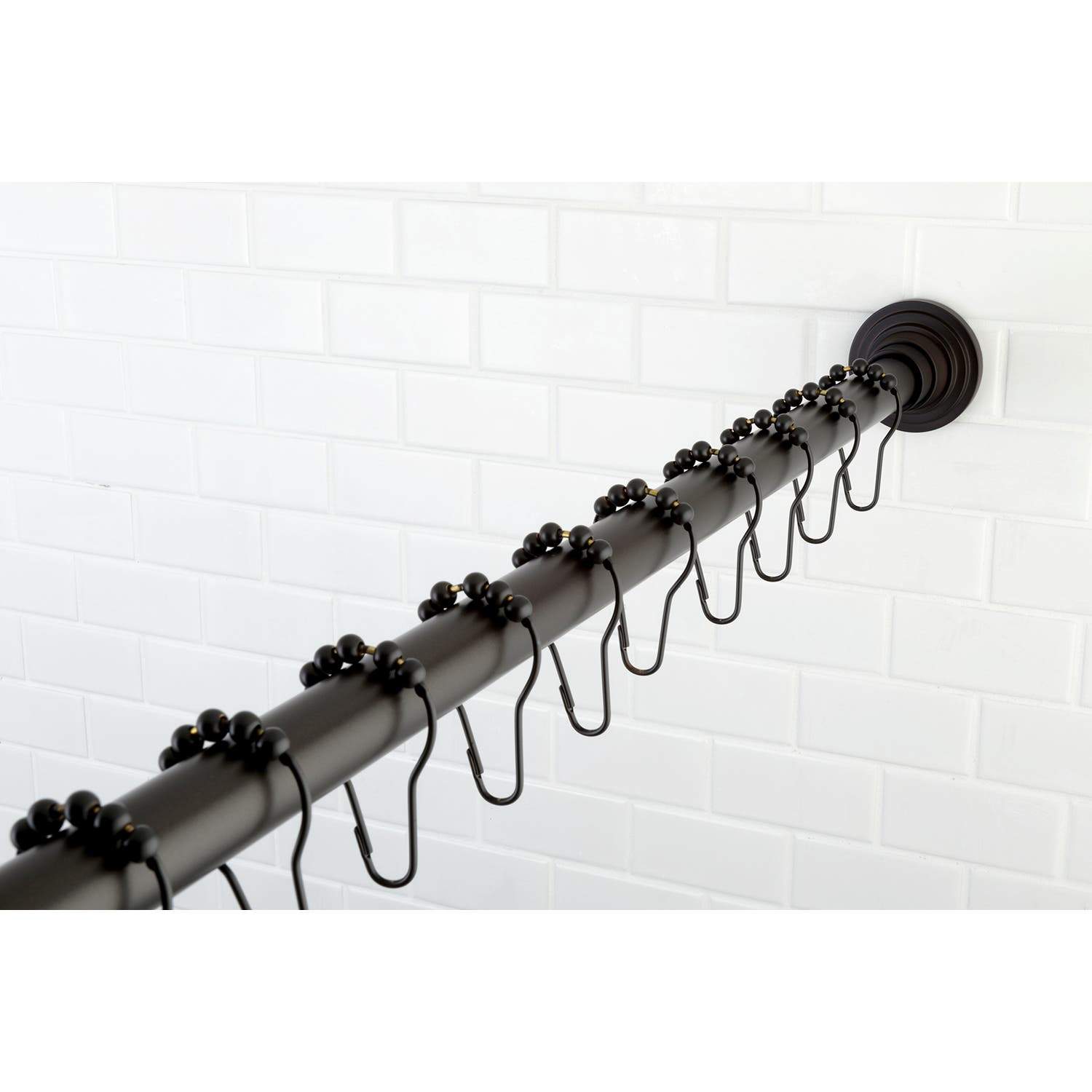 Kingston Brass Edenscape 72-Inch Adjustable Shower Curtain Rod with Ring