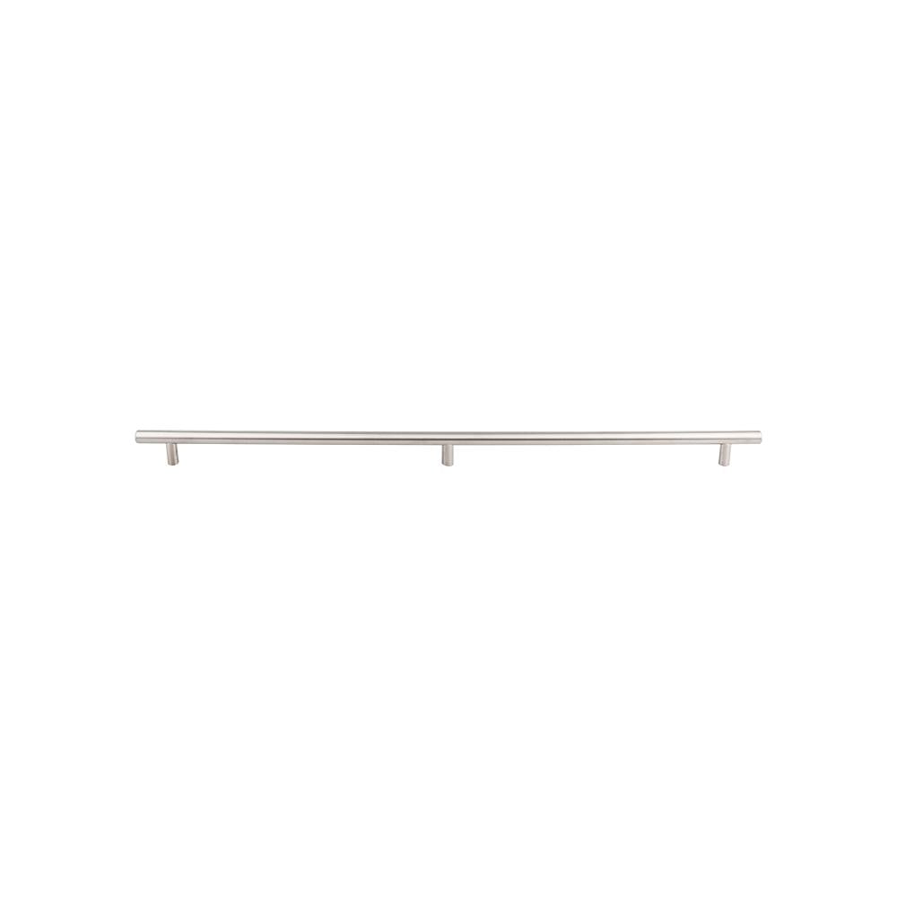 Top Knobs Solid Bar Pull in 3 posts, Brushed Stainless Steel-DirectSinks