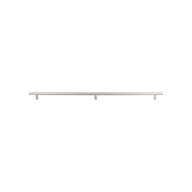 Top Knobs Solid Bar Pull in 3 posts, Brushed Stainless Steel-DirectSinks