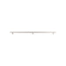 Top Knobs Solid Bar Pull in 3 posts, Brushed Stainless Steel-DirectSinks