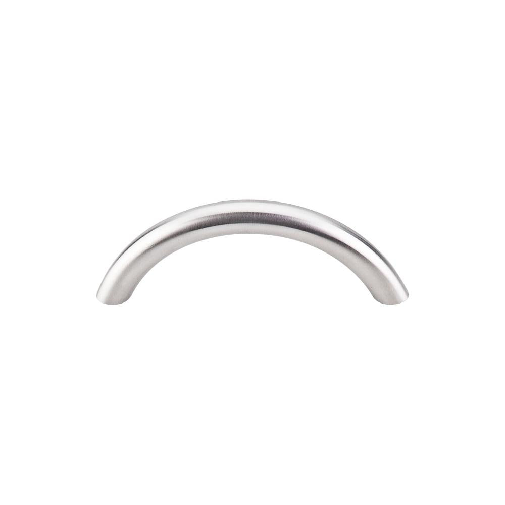 Top Knobs Solid Bowed Bar Pull in Brushed Stainless Steel-DirectSinks