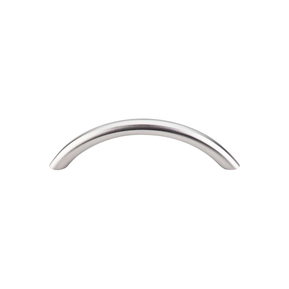 Top Knobs Solid Bowed Bar Pull in Brushed Stainless Steel-DirectSinks