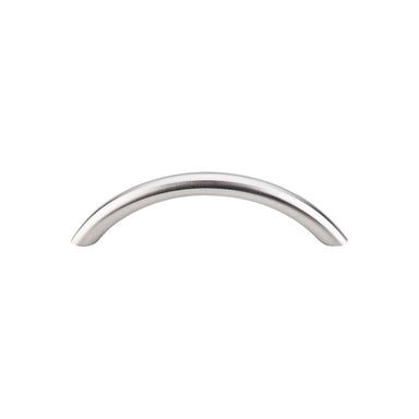Top Knobs Solid Bowed Bar Pull in Brushed Stainless Steel-DirectSinks