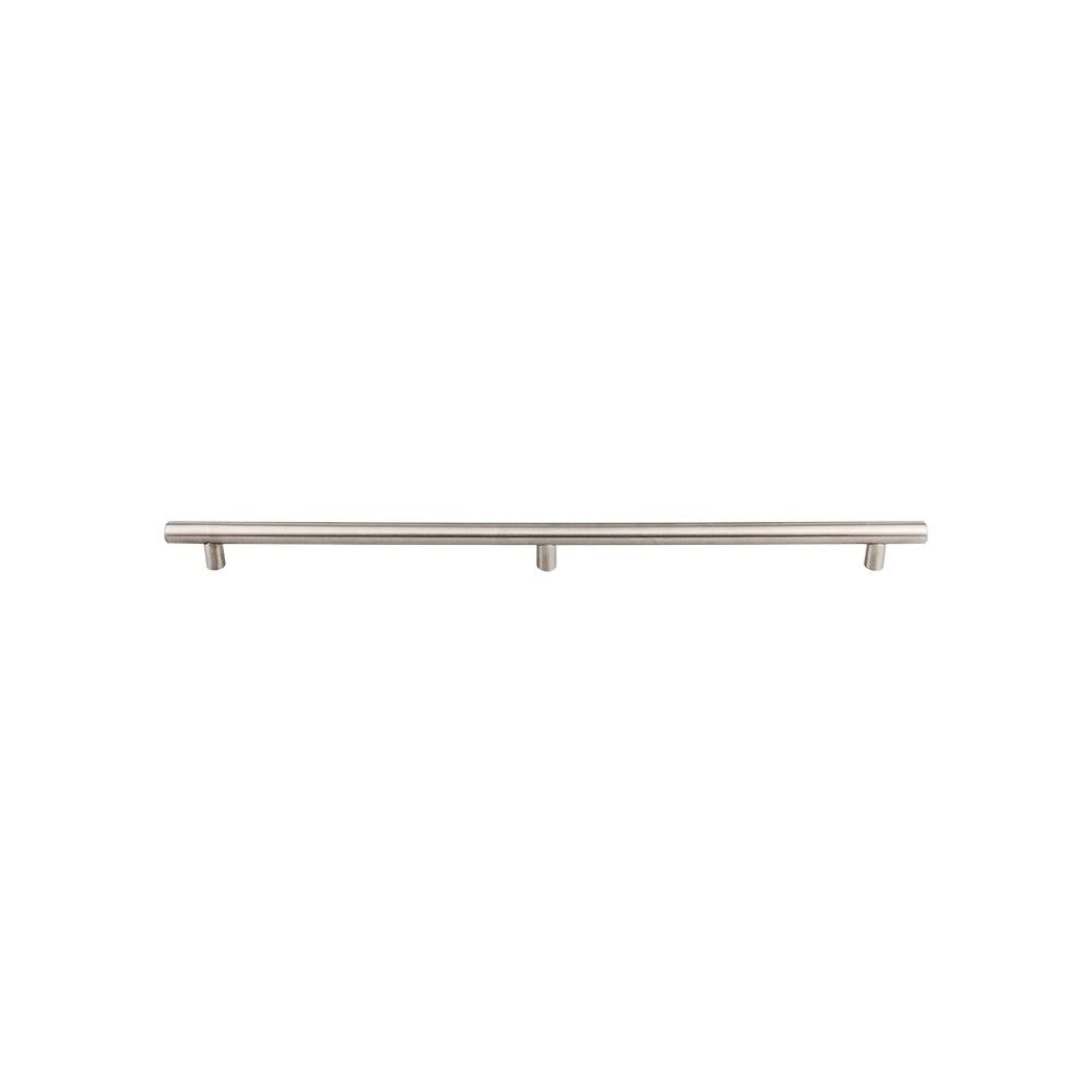 Top Knobs Hollow Bar Pull in 3 Posts, Brushed Stainless Steel-DirectSinks