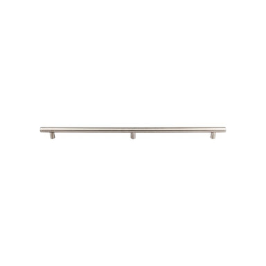 Top Knobs Hollow Bar Pull in 3 Posts, Brushed Stainless Steel-DirectSinks