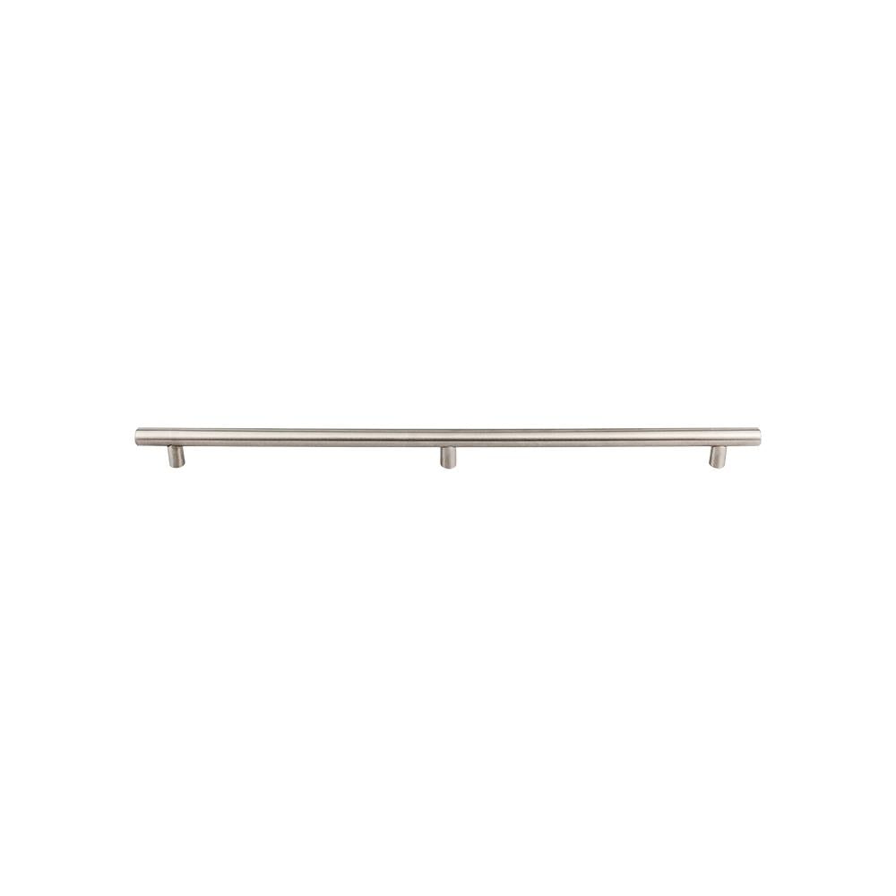 Top Knobs Hollow Bar Pull in 3 Posts, Brushed Stainless Steel-DirectSinks