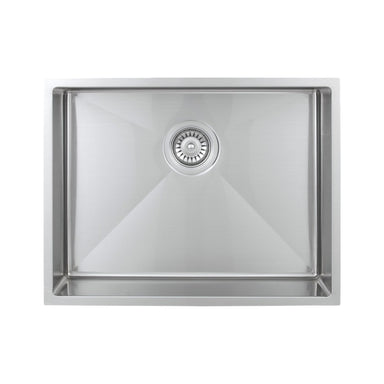 Wells Sinkware Handcrafted 23-Inch 18-Gauge Undermount Single Bowl ADA Compliant Stainless Steel Kitchen Sink with Strainer-Kitchen Sinks Fast Shipping at Directsinks.