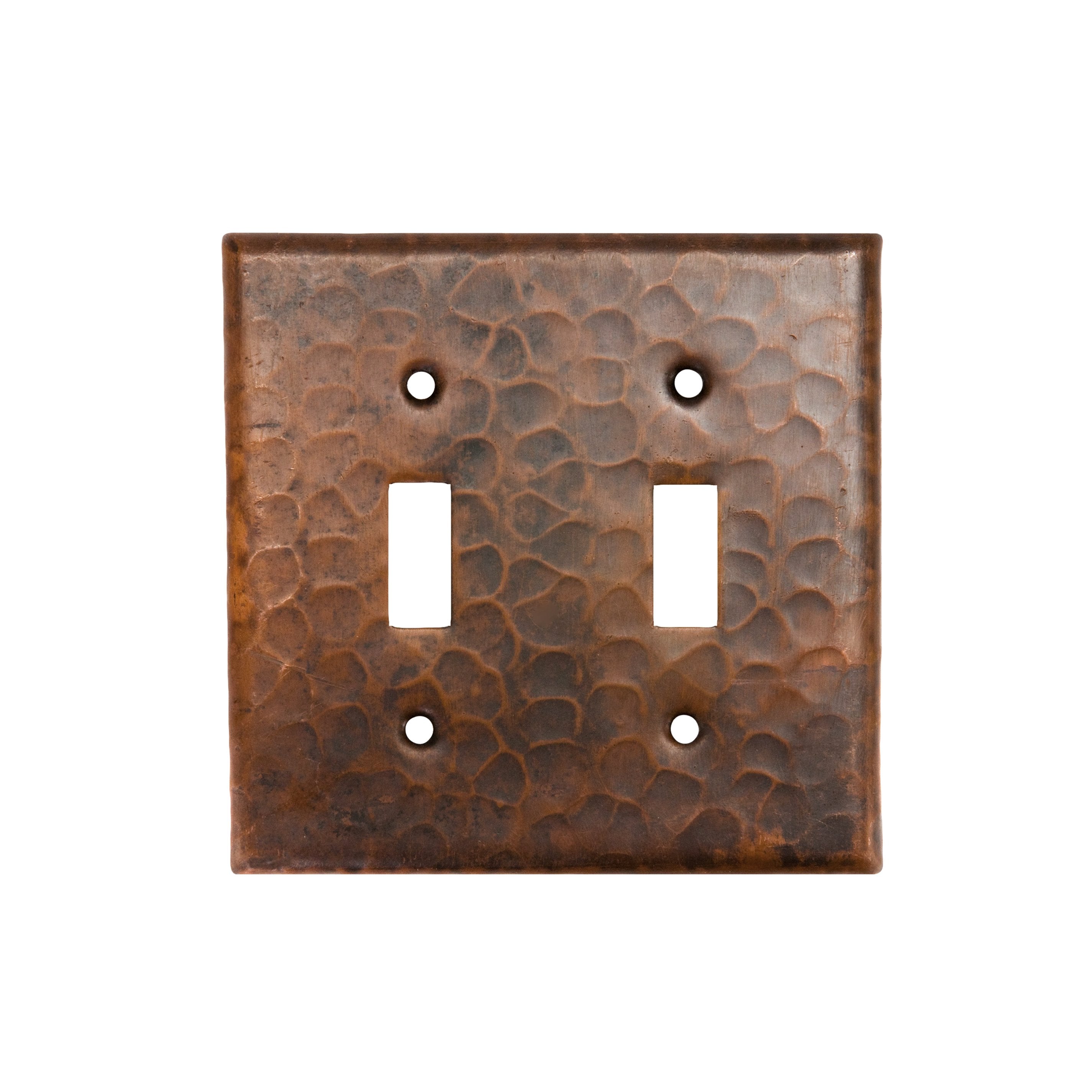 Premier Copper Products Copper Switchplate Double Toggle Switch Cover - Quantity 2-DirectSinks