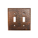 Premier Copper Products Copper Switchplate Double Toggle Switch Cover-DirectSinks