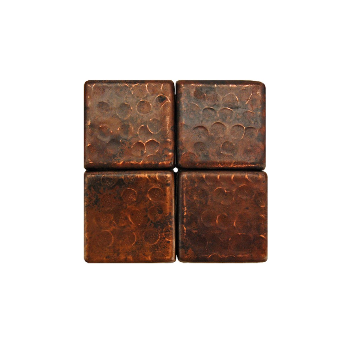 Premier Copper Products 2" x 2" Hammered Copper Tile - Quantity 8-DirectSinks