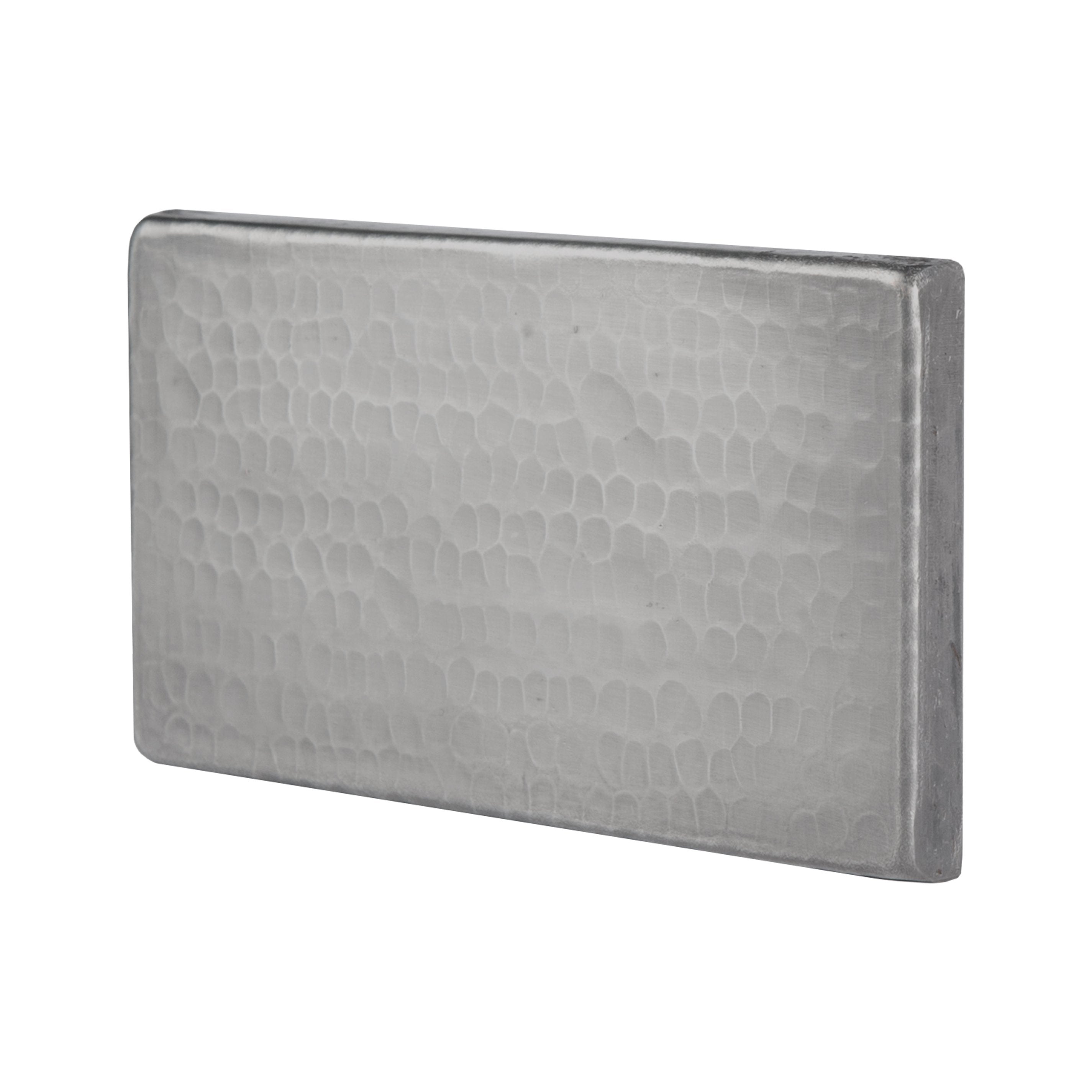 Premier Copper Products 3" x 6" Nickel Plated Hammered Copper Tile-DirectSinks