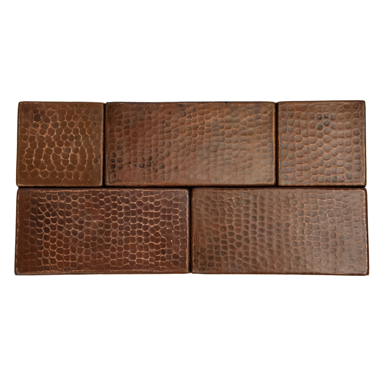 Premier Copper Products 3" x 3" Hammered Copper Tile - Quantity 8-DirectSinks