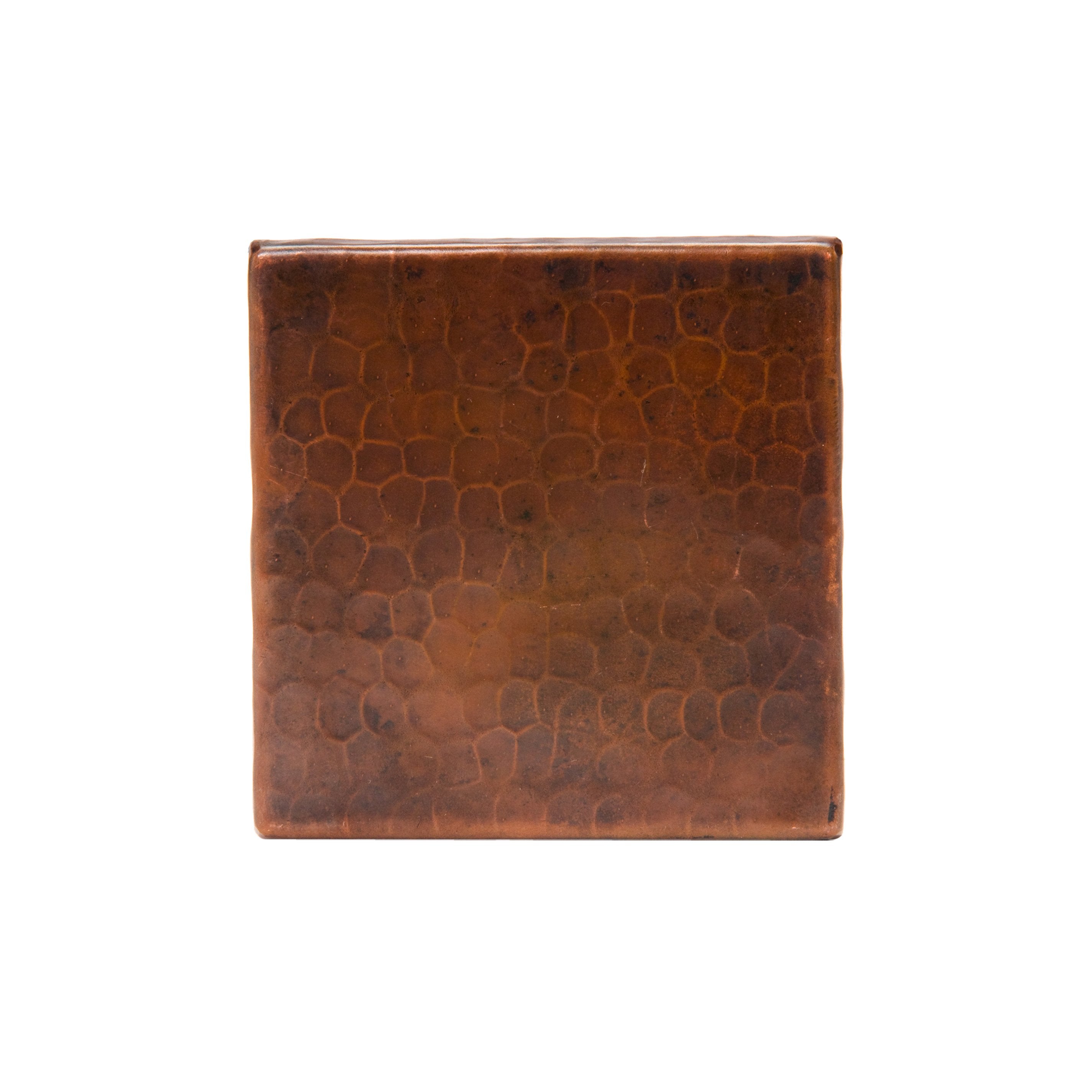 Premier Copper Products 4" x 4" Hammered Copper Tile - Quantity 4-DirectSinks