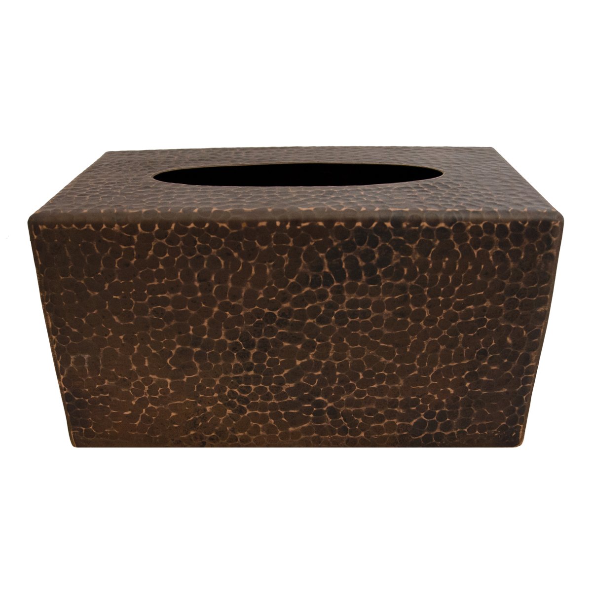 Premier Copper Products Large Hand Hammered Copper Tissue Box Cover-DirectSinks
