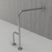 Bocchi 90 Degree Angled from Wall-to-Floor Grab Bar in Stainless Steel-DirectSinks
