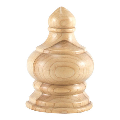 Hardware Resources 2-1/4" x 1-1/8" x 3-1/2" Oak Traditional Transition Finial Moulding-DirectSinks