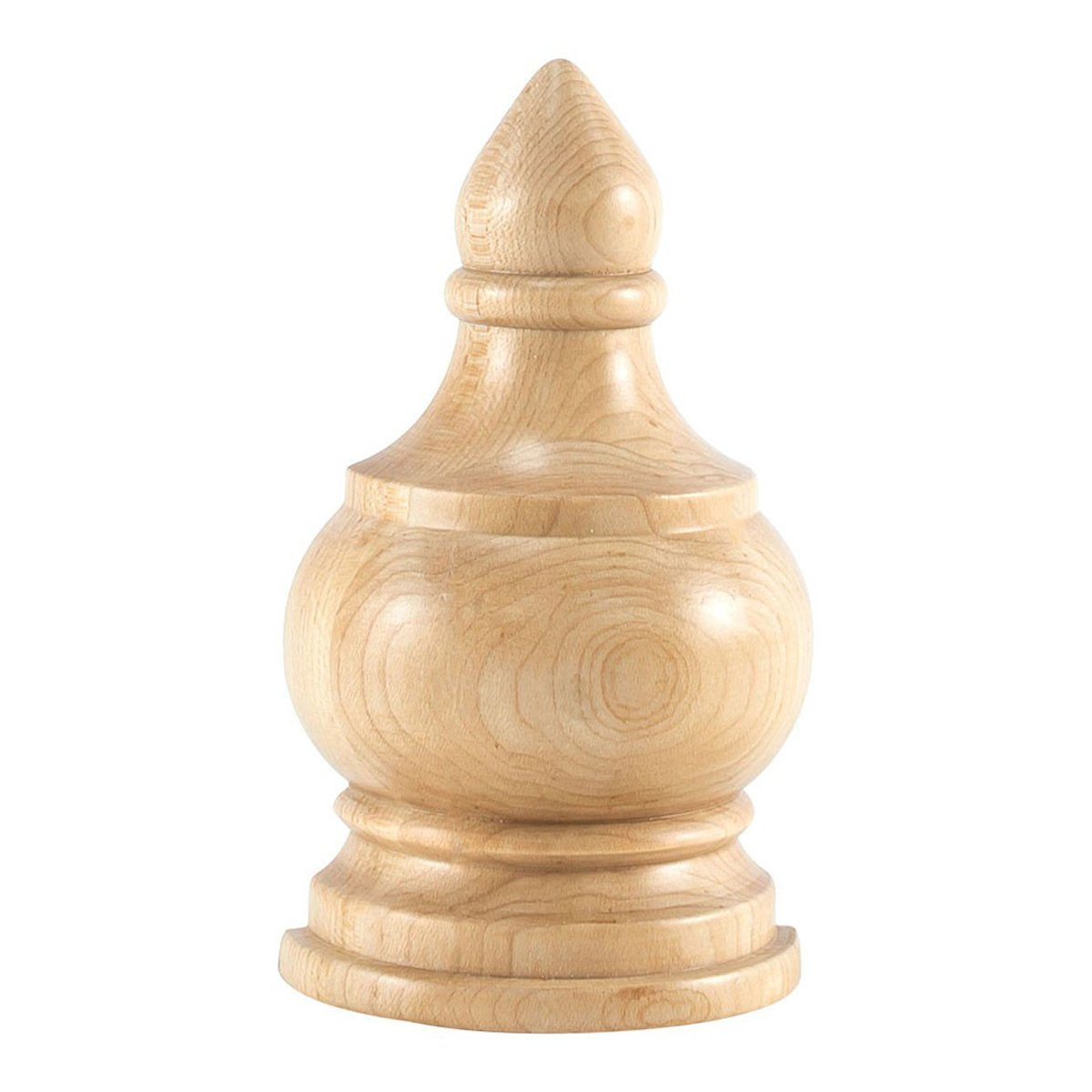 Hardware Resources 3-1/4" x 1-5/8" x 5-1/2" Oak Traditional Transition Finial Moulding-DirectSinks