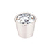 Top Knobs Crystal Center Knob in Brushed Satin Nickel Shell-DirectSinks