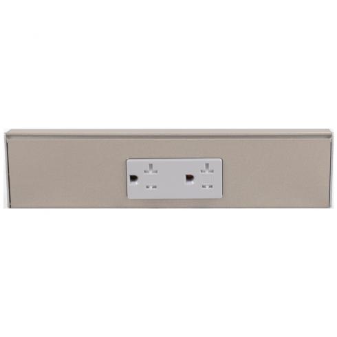 Task Lighting Slim Angle Under Cabinet Power Strip in Satin Nickel ...